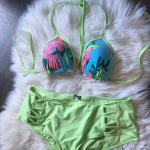 Aerie Boyshort Swim Set